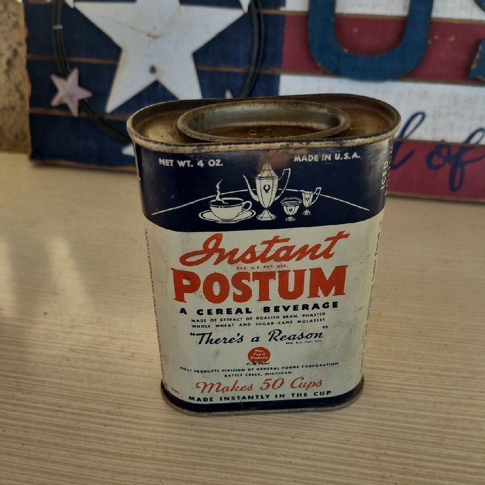 Instant Postum Cereal Beverage Tin
